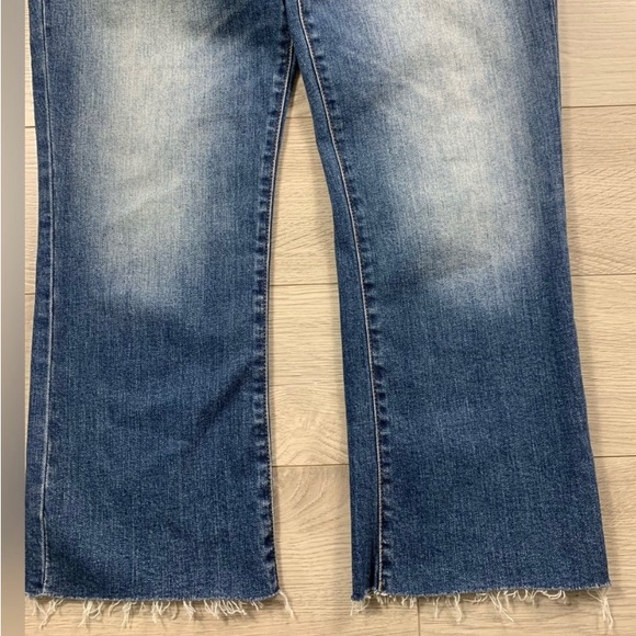 Daze High Rise Raw Hem Straight Leg Ankle Jeans - Picture 5 of 16